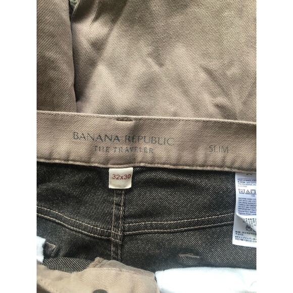Banana Republic Men The Traveler Slim Beige Cotton Jeans Size 32x30 - Picture 4 of 9